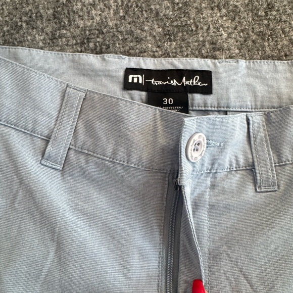 Travis Mathew Shorts Men’s Size 30 Baby Blue Chino Flat Front Performance Golf - Picture 10 of 12